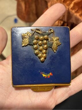 Antique art deco powder compact mirror